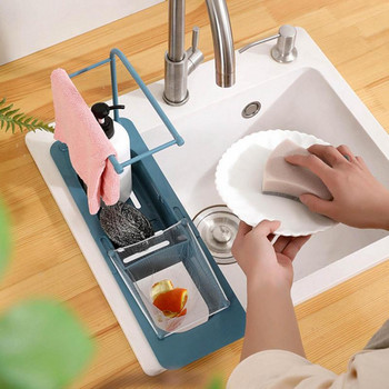 Отцедник за мивка Кошница за мивка Поставка Държач Устойчив на износване над мивка Държач за гъба За гъби Скрубери Държач за кухня Баня