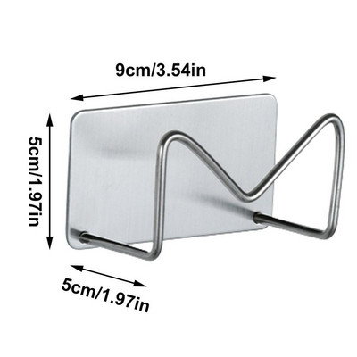 Trauku lupatu glabāšanas turētājs nerūsējošā tērauda trauku lupatu statnes turētājs Pašlīmējošs trauku lupatas uzglabāšanas āķis Virtuves tīrīšanas glabātuve