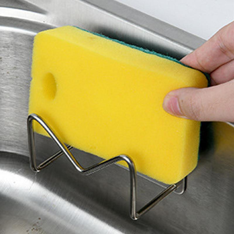 Trauku lupatu glabāšanas turētājs nerūsējošā tērauda trauku lupatu statnes turētājs Pašlīmējošs trauku lupatas uzglabāšanas āķis Virtuves tīrīšanas glabātuve