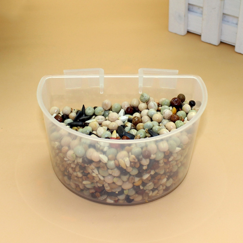 5-dijelni šalice za hranjenje papiga Kavez viseća plastična zdjela ravnog dna s kukama