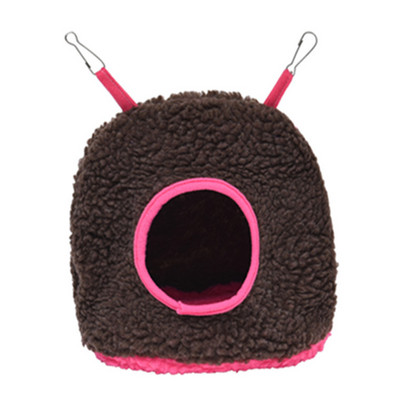 Mīksts plīša putnu papagaiļu ligzda šūpuļtīkls, silts ziemas piekārts būris māja Rotaļlietas Mājdzīvnieki Papagailis Gulta apaļa ala Miega būda telts rotaļlieta