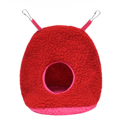 Mīksts plīša putnu papagaiļu ligzda šūpuļtīkls, silts ziemas piekārts būris māja Rotaļlietas Mājdzīvnieki Papagailis Gulta apaļa ala Miega būda telts rotaļlieta