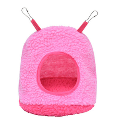 Mīksts plīša putnu papagaiļu ligzda šūpuļtīkls, silts ziemas piekārts būris māja Rotaļlietas Mājdzīvnieki Papagailis Gulta apaļa ala Miega būda telts rotaļlieta