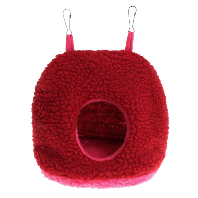 Mīksts plīša putnu papagaiļu ligzda šūpuļtīkls, silts ziemas piekārts būris māja Rotaļlietas Mājdzīvnieki Papagailis Gulta apaļa ala Miega būda telts rotaļlieta