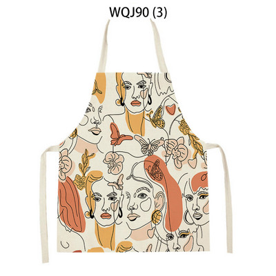Augu virtuves priekšauts sievietēm Pinafore bērnu priekšauts 38–47 cm Abstrakts pieaugušo priekšauts, pielāgots logotipa priekšauts mājsaimniecības tīrīšanas piederumi 55–68