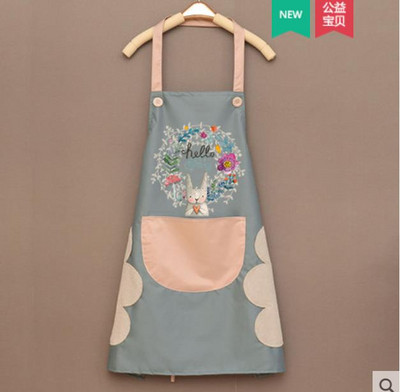 Moekas kodune armas köögipõll naiste vee- ja õlikindel talje kaitsev kombinesoon, millega saab käsi pühkida