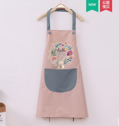 Moekas kodune armas köögipõll naiste vee- ja õlikindel talje kaitsev kombinesoon, millega saab käsi pühkida