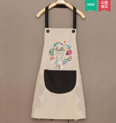 Moekas kodune armas köögipõll naiste vee- ja õlikindel talje kaitsev kombinesoon, millega saab käsi pühkida