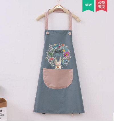 Moekas kodune armas köögipõll naiste vee- ja õlikindel talje kaitsev kombinesoon, millega saab käsi pühkida