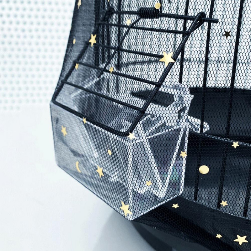 Μαλακό κάλυμμα κλουβιού πουλιών Μαλακό ρυθμιζόμενο κάλυμμα διχτυωτού κλουβιού πουλιών Εύκολη στο καθάρισμα Προστατευτικό ποδιάς Parrot Cage για προστασία αερισμού Πουλί