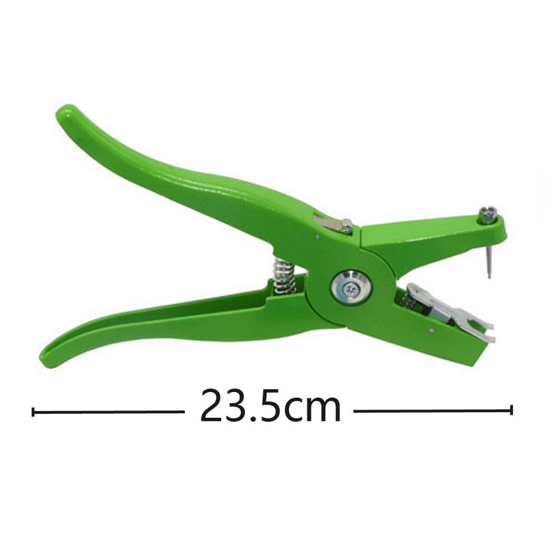 1kom Kliješta za ušne markice Uređaj za kontrolu životinja Zeleni metalni kliješta za ušne trne Svinja Krava Ovca Alat za identifikaciju zečeva