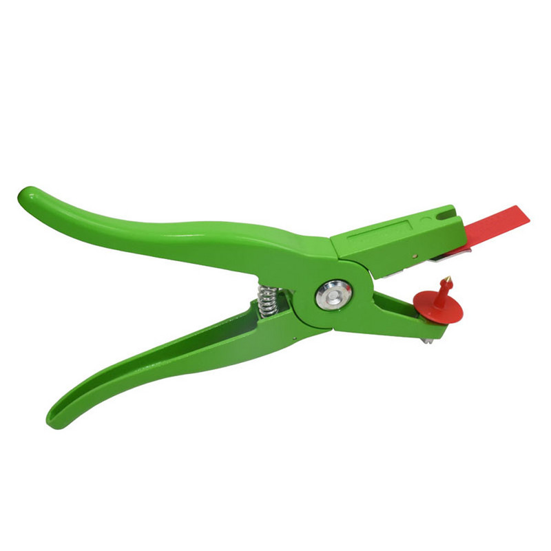 1kom Kliješta za ušne markice Uređaj za kontrolu životinja Zeleni metalni kliješta za ušne trne Svinja Krava Ovca Alat za identifikaciju zečeva