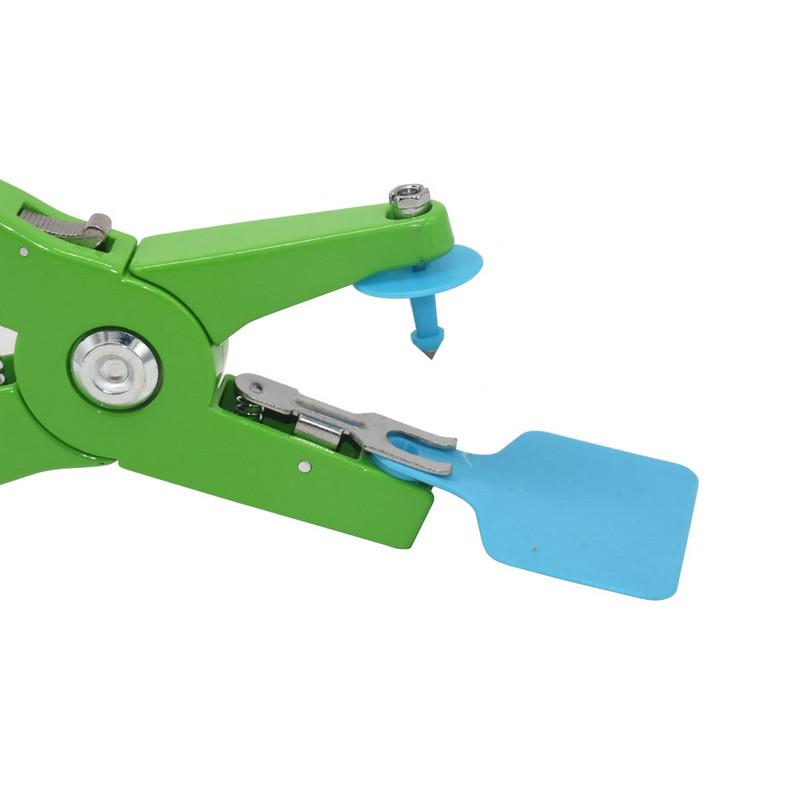 1kom Kliješta za ušne markice Uređaj za kontrolu životinja Zeleni metalni kliješta za ušne trne Svinja Krava Ovca Alat za identifikaciju zečeva