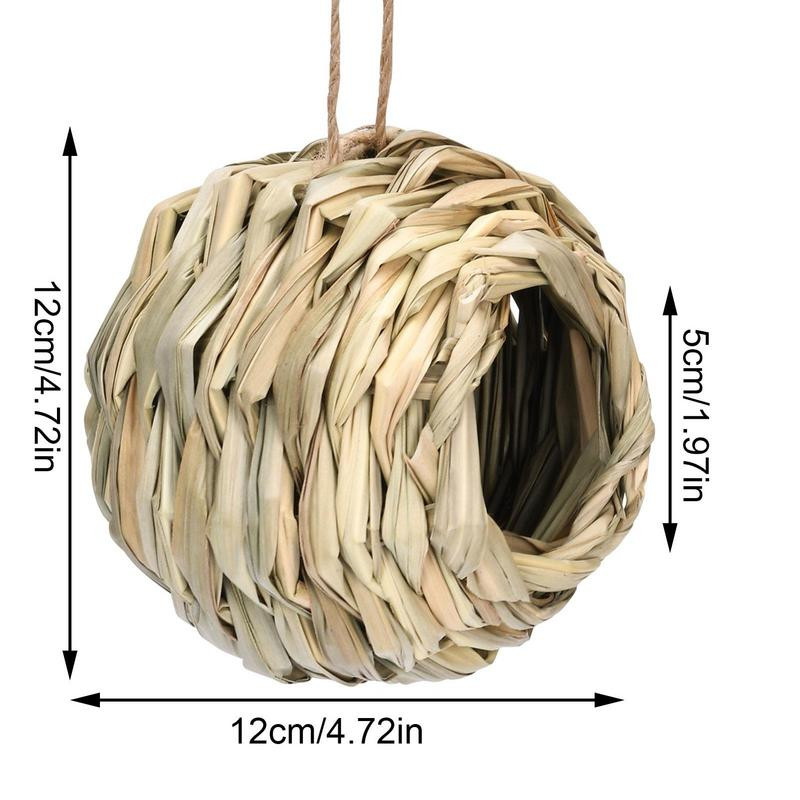 Salmu putnu ligzda ar rokām darināta baložu māja āra dārza logs putnu ligzdu patversme HutBird būri, piederumi papagaiļu būru piederumi