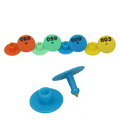 Brojevi 001-1000 s riječju Okrugla etiketa za svinjsko i ovčje uho Marka Veterinarska markica za uho za ovce krmače Oznaka za ovčje uho 100 kom