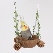 1 бр Birds Toy Coconut Bird`s Nest Pet Bird Parrot Cockatiel Cage Bird Toys HangingToy Brinquedo Hammock Swing Toy