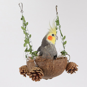 1 бр Birds Toy Coconut Bird\'s Nest Pet Bird Parrot Cockatiel Cage Bird Toys HangingToy Brinquedo Hammock Swing Toy