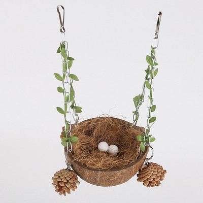 1 бр Birds Toy Coconut Bird`s Nest Pet Bird Parrot Cockatiel Cage Bird Toys HangingToy Brinquedo Hammock Swing Toy