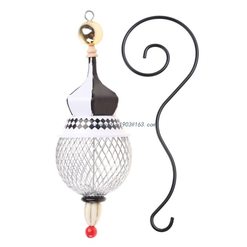 Ταΐστρα πουλιών για εξωτερικό κρεμασμένο μεταλλικό σπιτάκι πουλιών με μικρή φωλιά Δώρο για λάτρεις των πουλιών