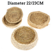 Dabīga salmu putnu ligzda Putnu būri Papagaiļu atpūtas vairošanās vieta Ar rokām gatavota silta mājdzīvnieku guļamistaba papagaiļiem Kanārijputni Balodis Balodis