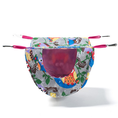 Rudens ziemas iekarināmā telts šūpuļtīkls putnu guļamvieta Mīksta silta papagaiļa ligzda Putnu māja putnu būri Aksesuāri