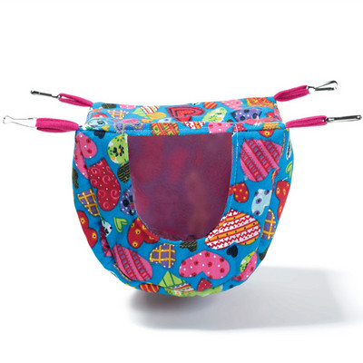 Rudens ziemas iekarināmā telts šūpuļtīkls putnu guļamvieta Mīksta silta papagaiļa ligzda Putnu māja putnu būri Aksesuāri