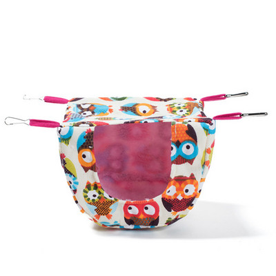 Rudens ziemas iekarināmā telts šūpuļtīkls putnu guļamvieta Mīksta silta papagaiļa ligzda Putnu māja putnu būri Aksesuāri