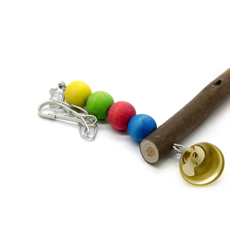 Izturīgs papagaiļu būris šūpuļtīkls šūpoles, krāsainas krelles, stāvēšanas piederumi koka tilta kāpnēm papagaiļa stāvām piederumi Y5GB