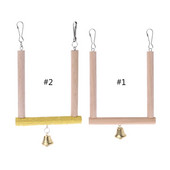 67JE Izturīgs papagaiļu būris šūpuļtīkls šūpoles slīpēšanas šūpoles stāvēšanas piederumi koka tilta papagaiļa stāvēšanai