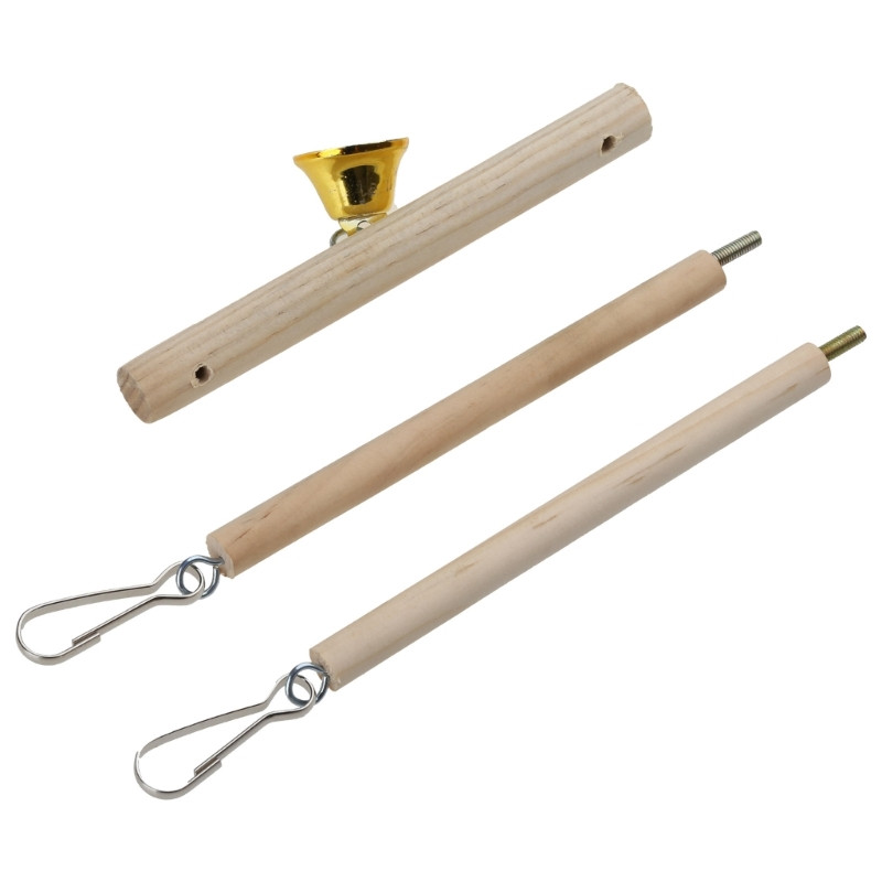 67JE Izturīgs papagaiļu būris šūpuļtīkls šūpoles slīpēšanas šūpoles stāvēšanas piederumi koka tilta papagaiļa stāvēšanai