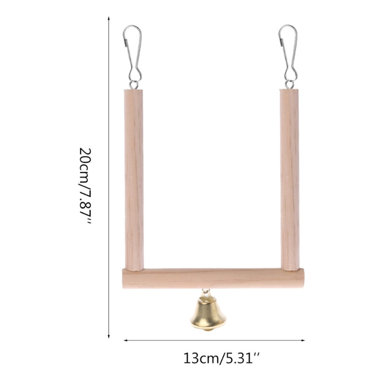 67JE Izturīgs papagaiļu būris šūpuļtīkls šūpoles slīpēšanas šūpoles stāvēšanas piederumi koka tilta papagaiļa stāvēšanai