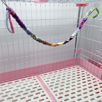 Χάμστερ Drawbridge Bird Toy Suspension Bridge Rope Climbing Fun Parrot Bird Bite Toy Swing Cage Chew Toy Acrylic