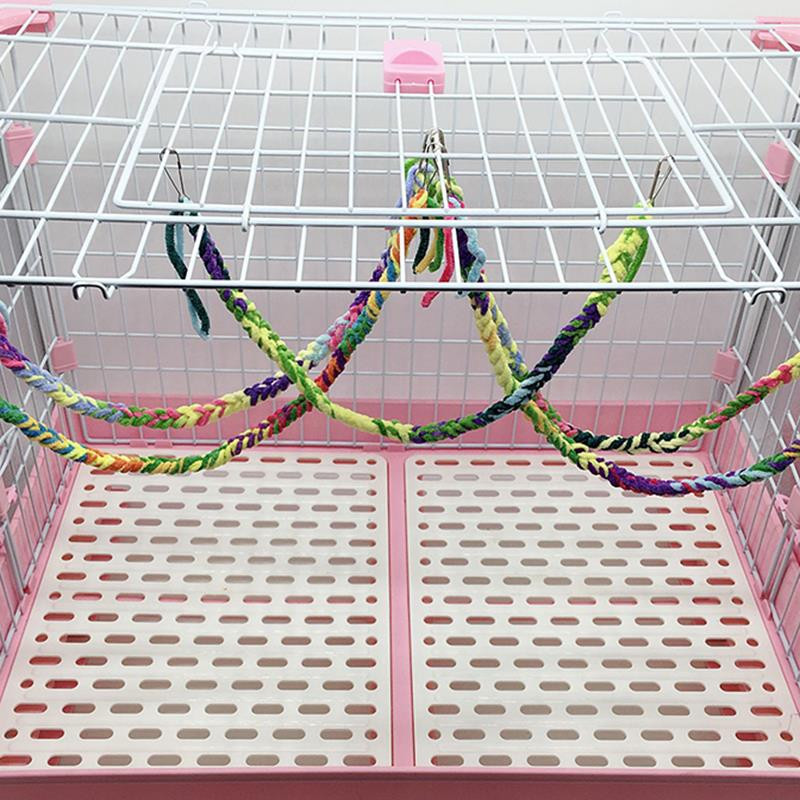 Χάμστερ Drawbridge Bird Toy Suspension Bridge Rope Climbing Fun Parrot Bird Bite Toy Swing Cage Chew Toy Acrylic