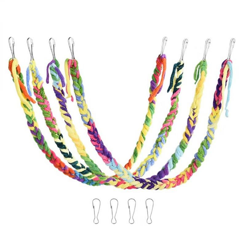 Χάμστερ Drawbridge Bird Toy Suspension Bridge Rope Climbing Fun Parrot Bird Bite Toy Swing Cage Chew Toy Acrylic