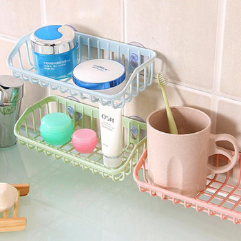 Απλό καλάθι αποστράγγισης νεροχύτη Ράφι αποθήκευσης κουζίνας με βεντούζα ράφι μπάνιου Διακόσμηση σπιτιού Organizer Gadgets κουζίνας