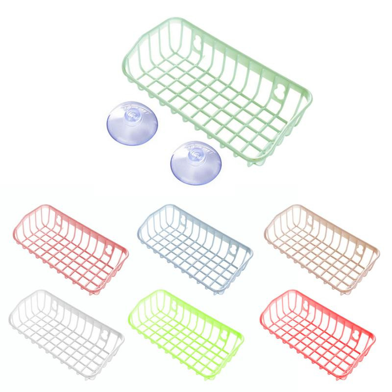 Vienkāršs izlietnes notekas grozs virtuves plaukts ar piesūcekni Vannas istabas plaukts Mājas apdares organizators Virtuves sīkrīki