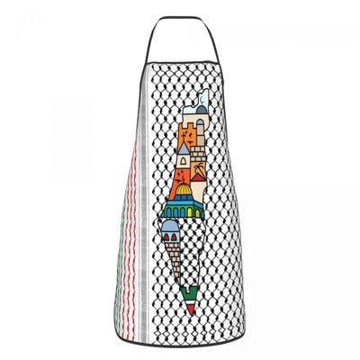 Palestīna Keffiyeh Palestīnas tradicionālā Tatreez izšūšana Priekšauts Virtuve Šefpavārs Gatavošana Vīrieši Sievietes Hatta Kufiya Tablier virtuve