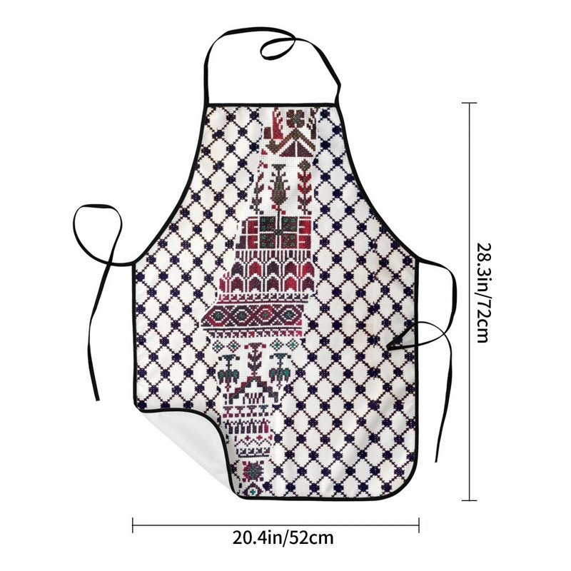 Palestīna Keffiyeh Palestīnas tradicionālā Tatreez izšūšana Priekšauts Virtuve Šefpavārs Gatavošana Vīrieši Sievietes Hatta Kufiya Tablier virtuve