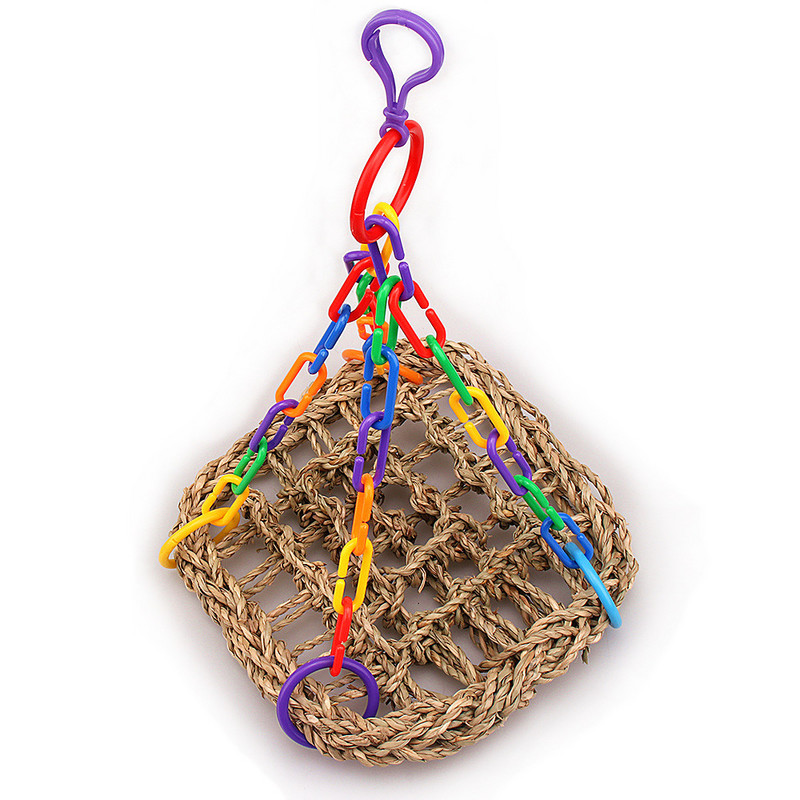 Spalvingas sūpynės papūgos žaislas paukščiams sūpynės papūgos stovas kabantis narve Sūpynių žiedų stovas Laipiojimo žaislas paukščiams Reikmenys paukščiams Priedai