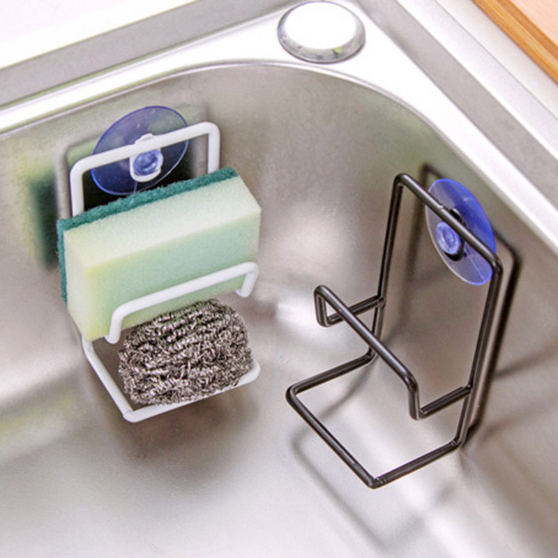 2gab Virtuves vannas istabas organizators Piesūceknis Base Brush Sūklis Izlietne Dvieļu plaukts Mazgāšanas Turētājs sienas plauktu klāsts virtuve