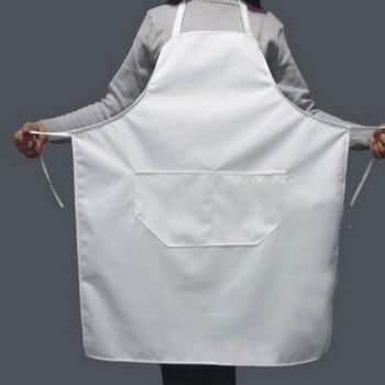 1 τμχ Γυναικεία λευκή ποδιά Κατασκευαστής Cleanroom Chef Pattern Βαμβακερή ποδιά κουζίνας Γυναικεία προσαρμοσμένη ποδιά