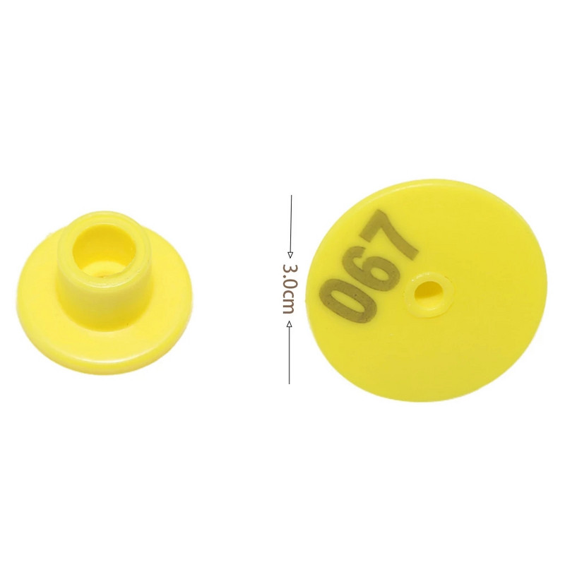 100 vnt. Kiaulių avių ausų etiketė Ožkos identifikavimo identifikavimo kortelė Žymėkite gyvulius Ausų ženklai, apsaugantys nuo išsiliejimo lazerinio spausdinimo etiketės