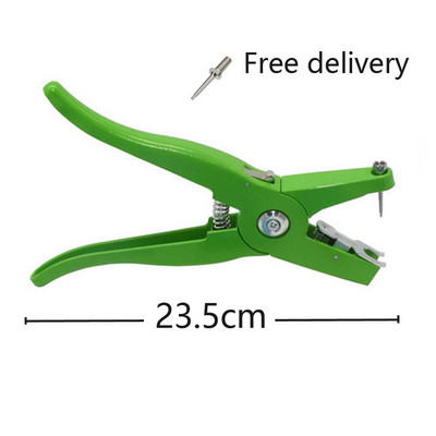 1 gab Austiņu knaibles Dzīvnieku kontroles ierīce Zaļa metāla ausu knaibles Cūku govs aitas truša identifikācijas rīks