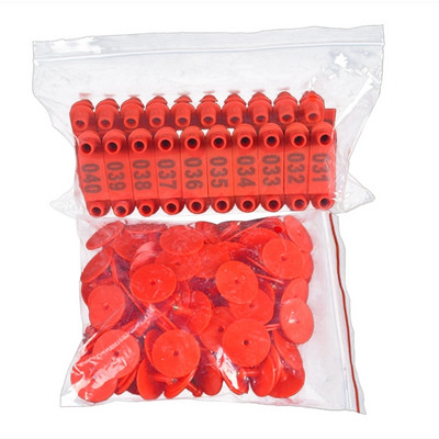 Aitu ausu birkas ar viena gabala liellopu ausu numura zīmi Mājputnu fermas dzīvnieku identifikācijas zīmes 100 gab.