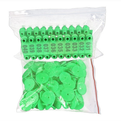 Aitu ausu birkas ar viena gabala liellopu ausu numura zīmi Mājputnu fermas dzīvnieku identifikācijas zīmes 100 gab.