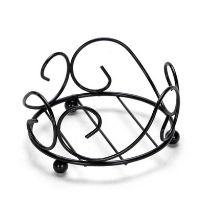Dzelzs paliktņa organizatora šķīvju turētājs, melns paliktņa rāmis Mājas DIY galda piederumi dekorēšana kafijas krūze tējas paklājiņi virtuves piederumi