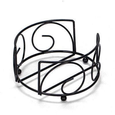 Dzelzs paliktņa organizatora šķīvju turētājs, melns paliktņa rāmis Mājas DIY galda piederumi dekorēšana kafijas krūze tējas paklājiņi virtuves piederumi