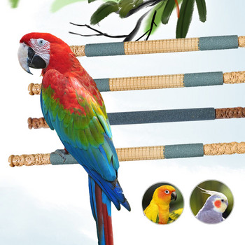 Pet Bird Perches Stand Μύλος Paw Grinding Rod Ξύλινο ραβδί Parrot Bird Stand Rack Κλουβί Αξεσουάρ παιχνίδια για πουλιά