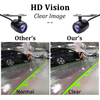 Автомобилна камера за заден ход HD нощно виждане Широкоъгълна камера за задно виждане Паркинг камера Водоустойчива CCD LED Автоматично архивиране Монитор Цветно изображение
