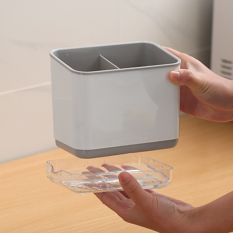 Divslāņu noņemami irbulīši Būris Daudzfunkcionāls karotes dakšiņu uzglabāšanas turētājs Galda piederumu notekas plaukts organizators virtuves piederumi